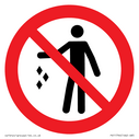 P931 Prohibition: No littering Text: 